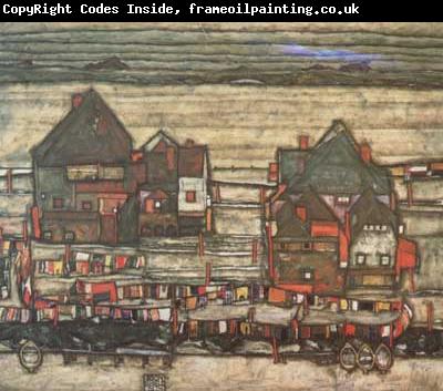 Egon Schiele Houses with Laundry (subrub II) (mk12)